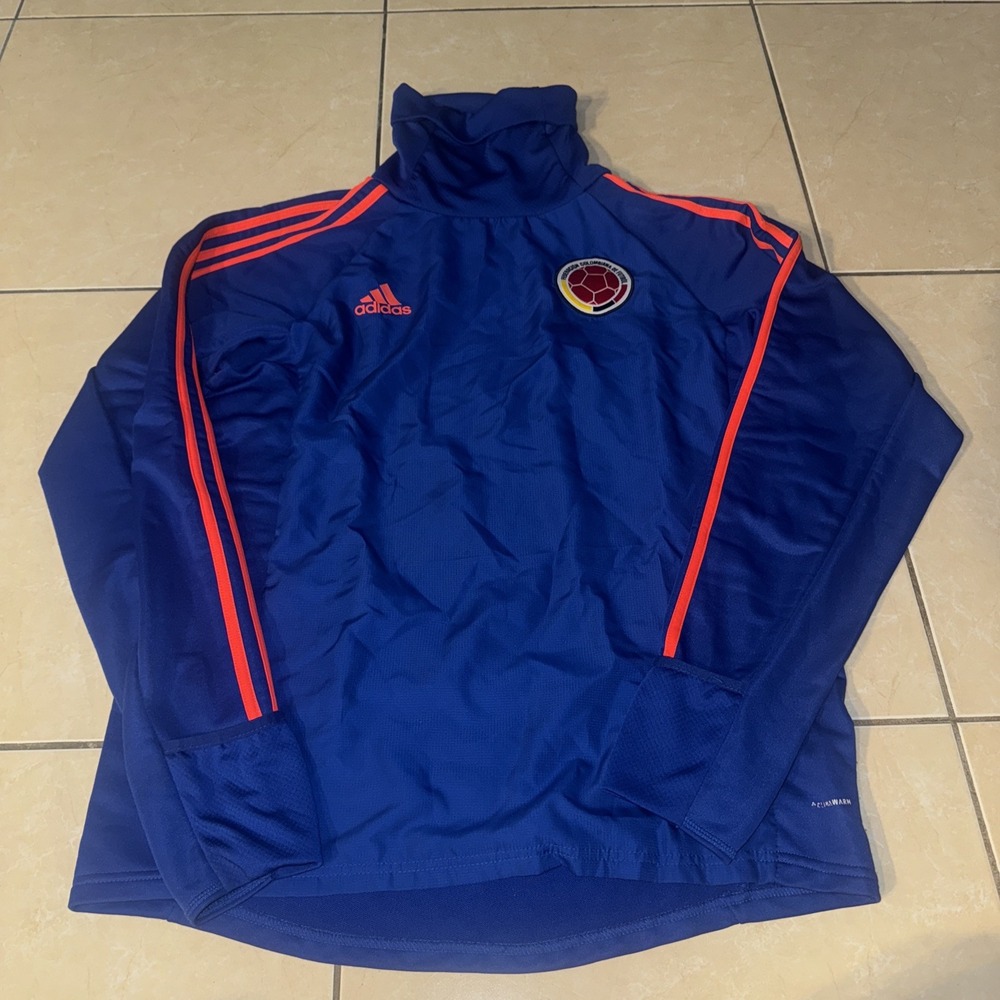 VTG Adidas Columbia National Team Men's Soccer Turtleneck Sweatshirt L Rare